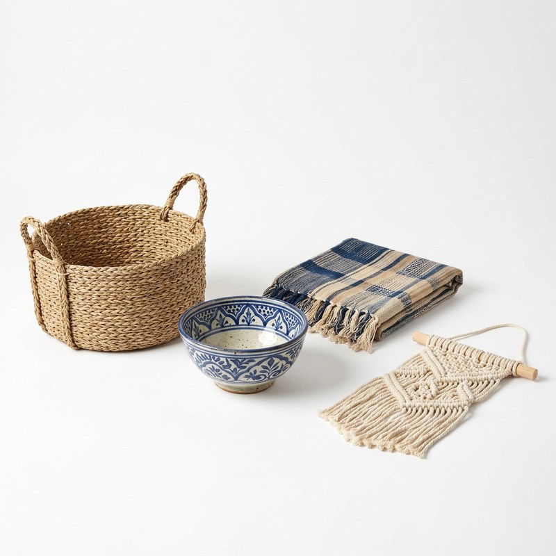 Handwoven Seagrass Storage Basket Set (3)
