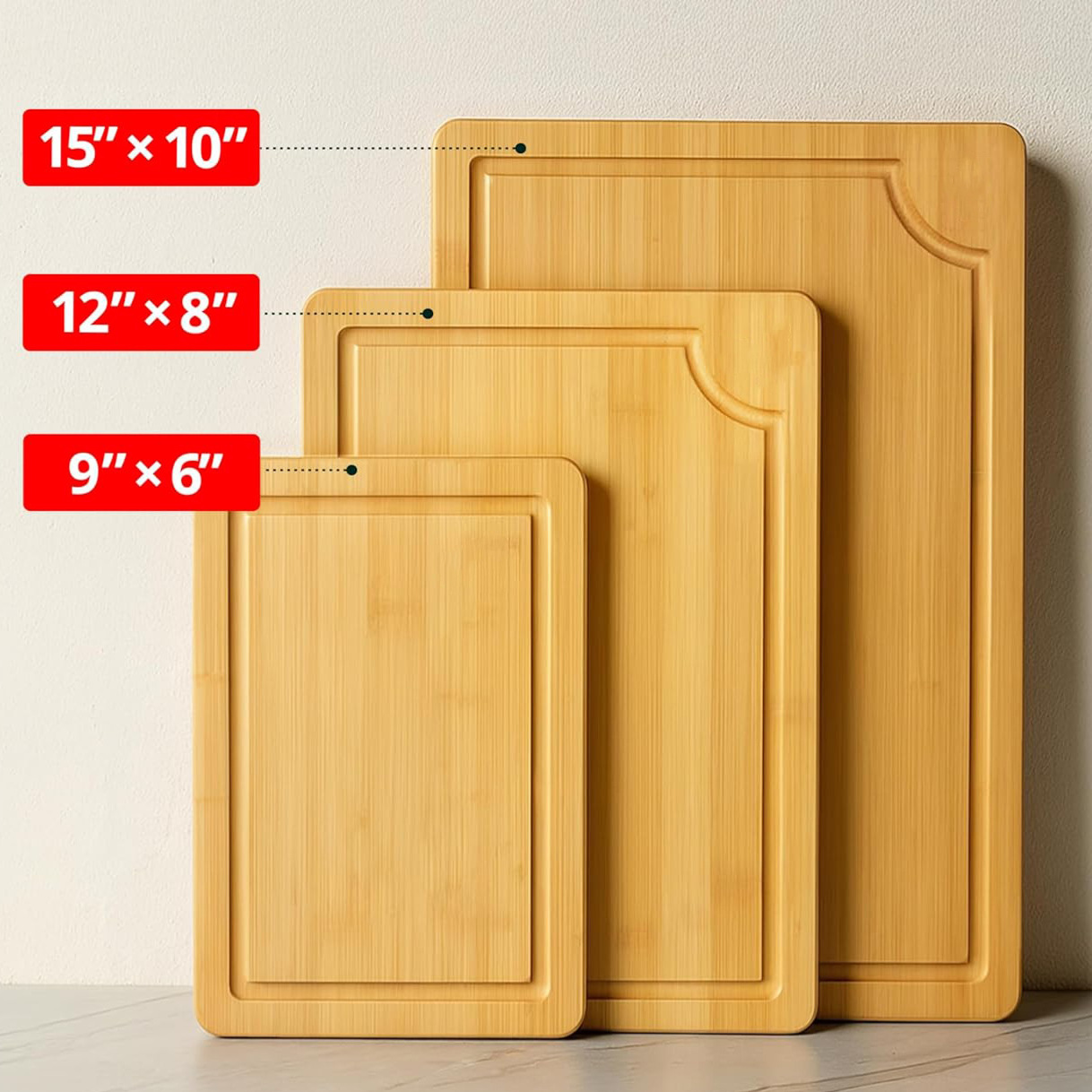 Thick Bamboo Cutting Board Multi-Size