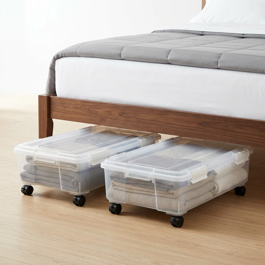 Under-Bed Storage Container with Wheels (2-Pack)