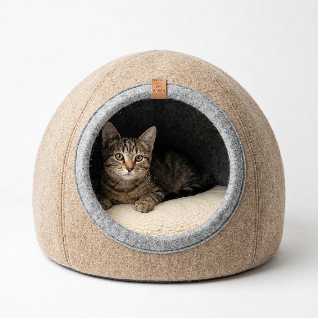 Cat House Bed Cute Pet Cave Dog Bed